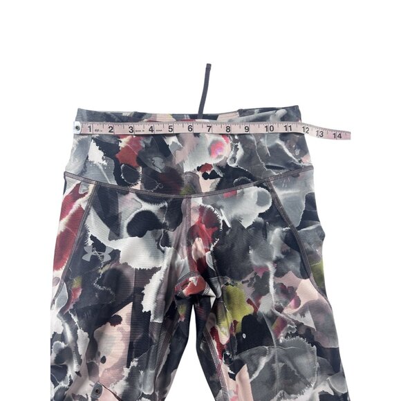 Under Armour Leggings Small HeatGear Compression Watercolor Stretchy Activewear - Picture 6 of 8